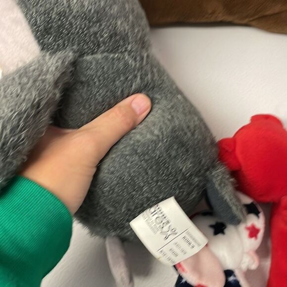 Plush Lot Stuffed Animals Owl Poop Frog Bear Bunny Elephant - Picture 12 of 14